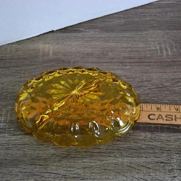 Vtg Fairfield Amber  Divided Dish - Picture 6 of 6